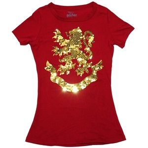Universal Studios Harry Potter Gryffindor Sequins Ladies Shirt S